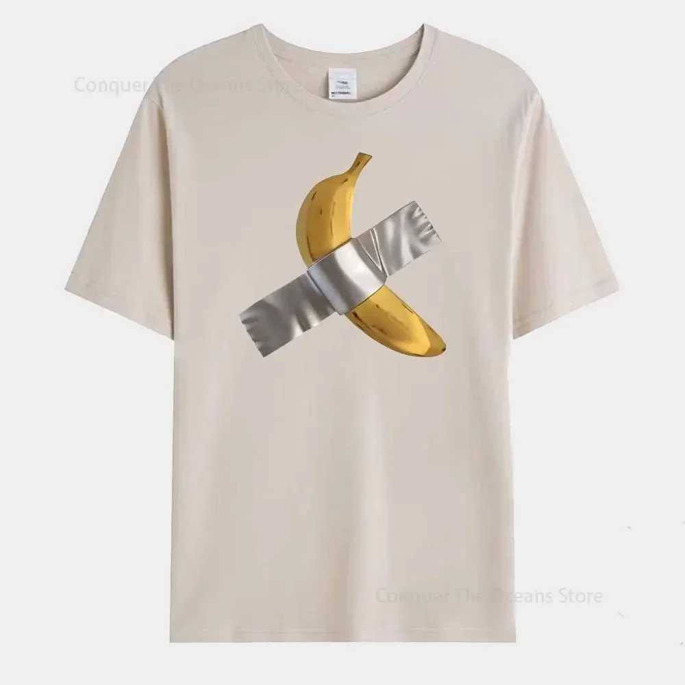 Camisetas masculinas de banana engraçada impressão gráfica vintage masculino algodão casual de gola curta