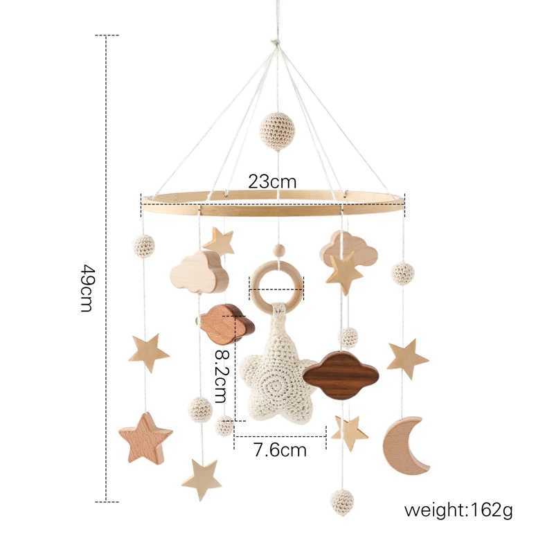 Mobiles # laisse faire un jouet pour bébé hochet 0-12 mois en bois mobile nouveau-né de musique lit cloche suspendue