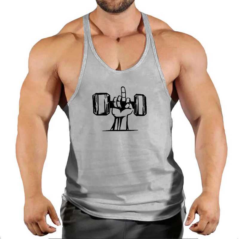 Herren Tanktops Fitness Fitness Fashion Sportswear Marke Herren Tanktop ärmellose trägerloser Hemd engantriebsanzug ein Stück Fitness -Tanktopl2404