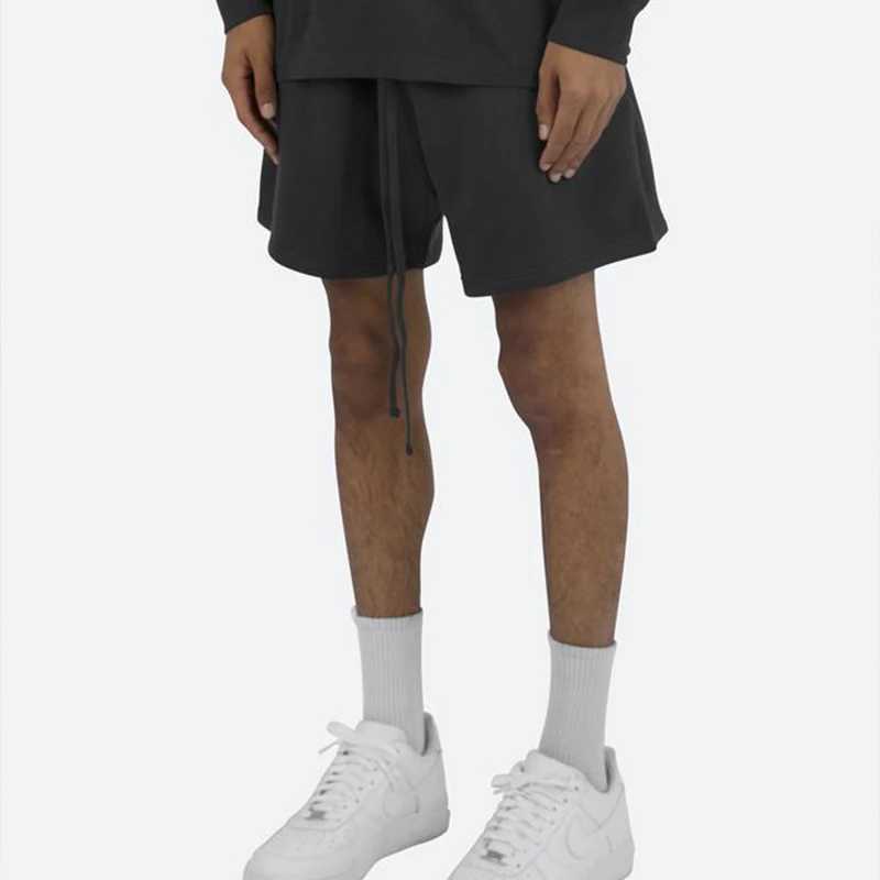 Herenshorts Grijze basketbal shorts voor heren zomer ademende mode nieuwe kwartbreien broek losse straat fitness casual sport Q240427