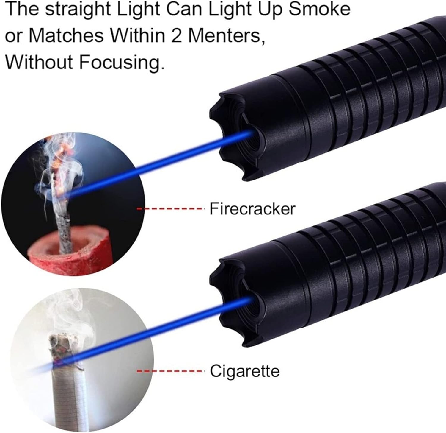 Leistungsstarkes taktisches Taschenlampen -Kit, blau lila, langfristiger Strahl, 5 Musterkappen für den Outdoor