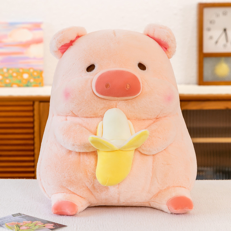 Nouveau cochon muette mignon jouet en peluche lulu pouf poupée pigle lit super sofw oreiller grave machine poupée en gros