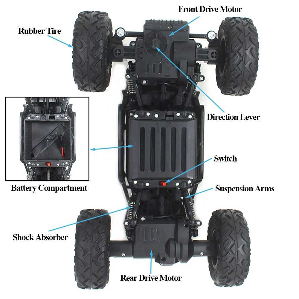 電気/RCカー4WD電気RC車リモートコントロールラジオコントロールカー4x4ドライブオフロードトイガールボーイチルドレンクリスマスギフトlightl2404