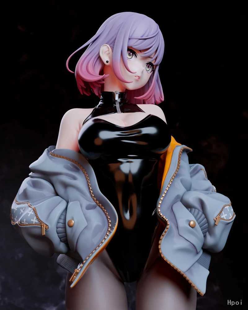 Action Toy Figures 24cm Astrum Design Luna Illustration by yd Animation Sexy Black and Pink Mask Girl Action Picture PVC Modèle Collectible Doll Toyl2403