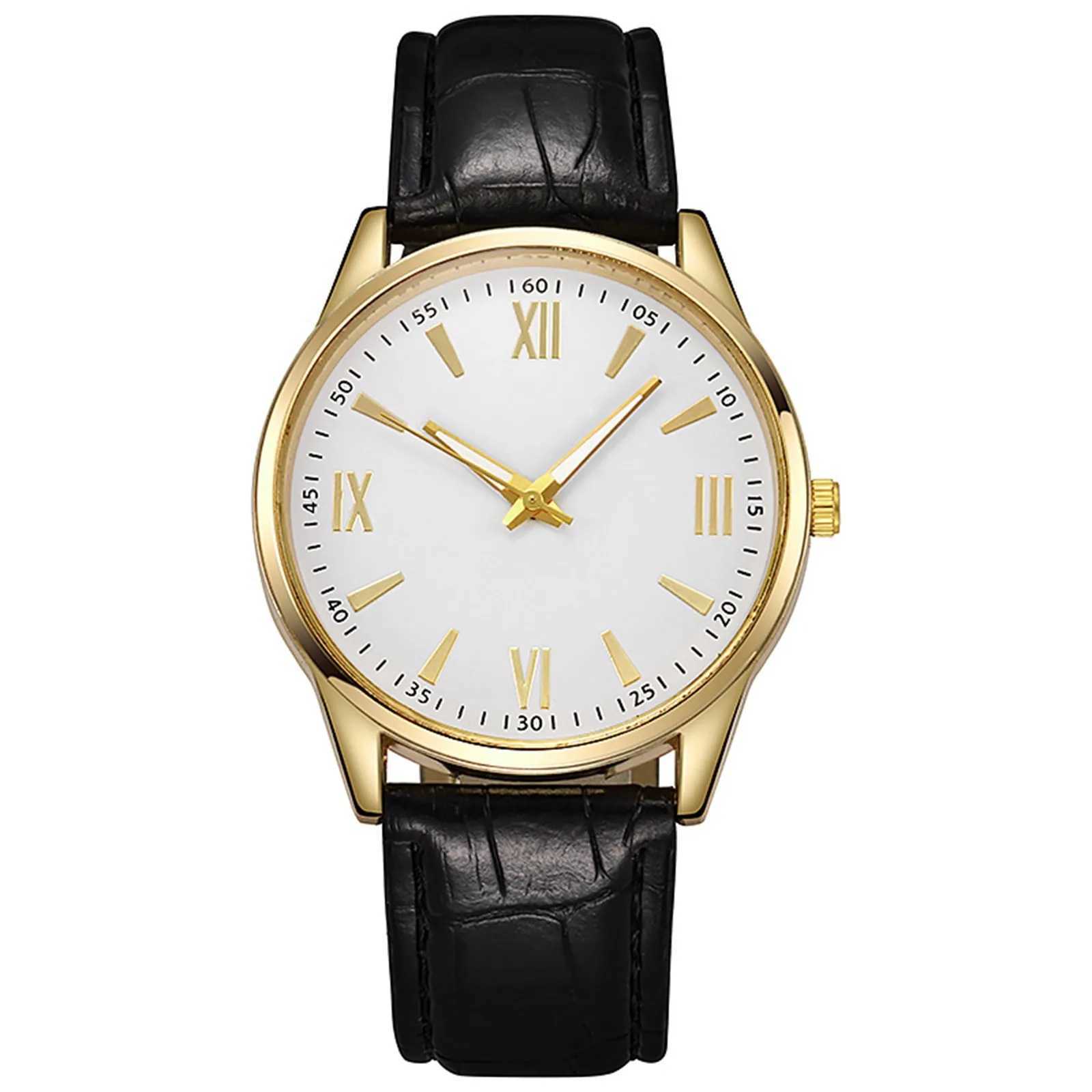 Zegarek męskie luksusowe minimalistyczne skórzane skórzane ultra cienkie paski zegarkowe Busines