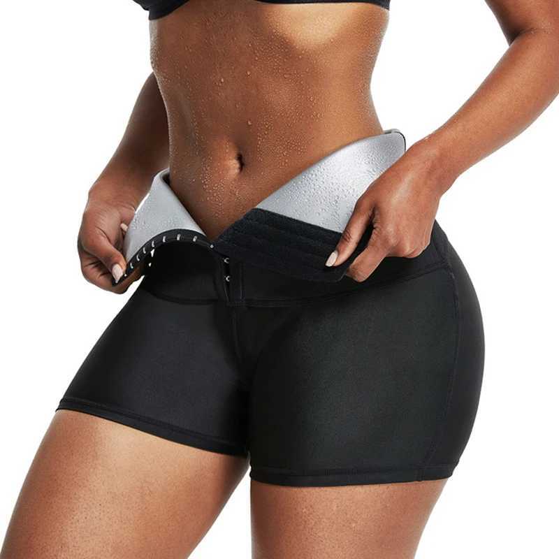 Damskie spodenki Sauna Sauna Krótkie spodnie dla kobiet Kobiety z wysokim talią Spriting Shorts Compression Thermo Trening Body Shaper D240426