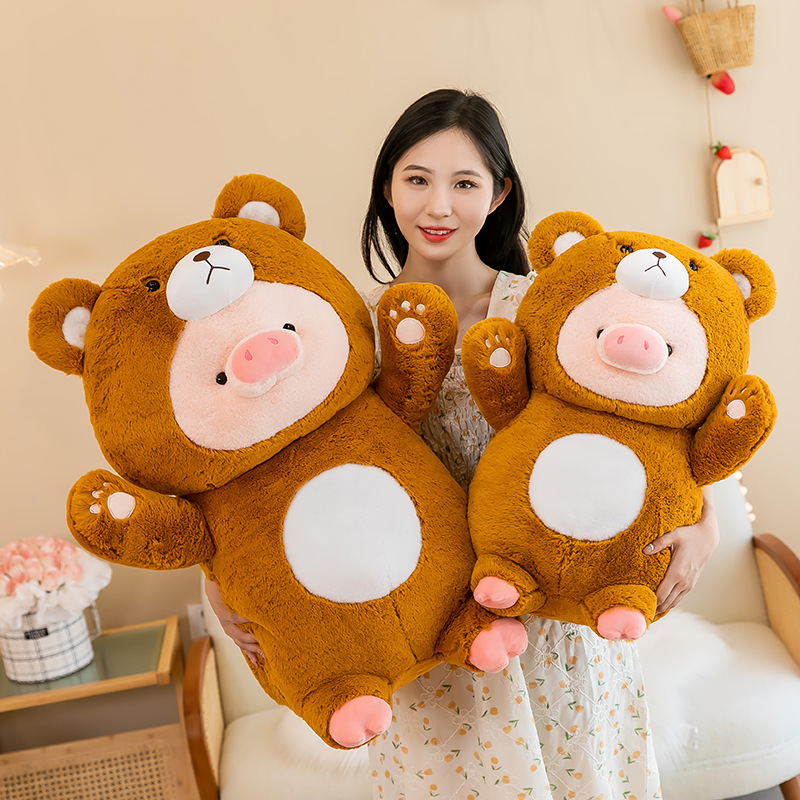 New Canned Pig Plush Toy Transforms into Lulu Pig Doll Little Cute Pig Doll Pillow Large Doll Wholesale