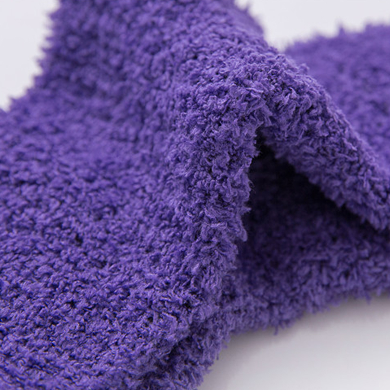 Godisfärg termisk varma plysch strumpor kvinnor korall fleece golv sock för kvinnliga flickor gåvor