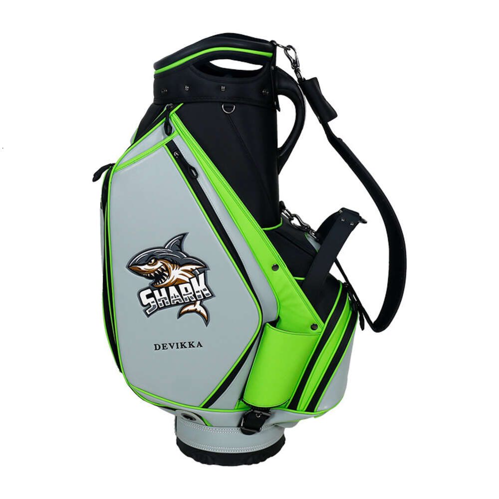 Jogador profissional verde e verde preto de grande polegada, com grande capacidade PU Golf Cart Bag