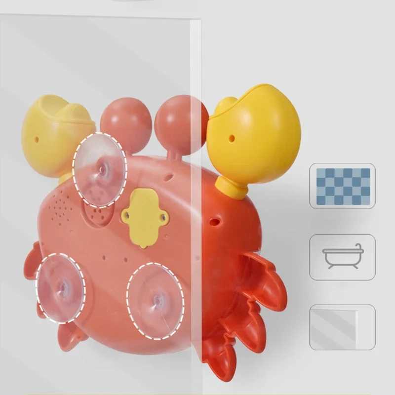 Baby Bath Toys Bubble Crab Bath Toys Automatic Bubble Maker Baby Bath Toys for Toddlers Bubble Bathtub Toys with Music Machine pour enfants