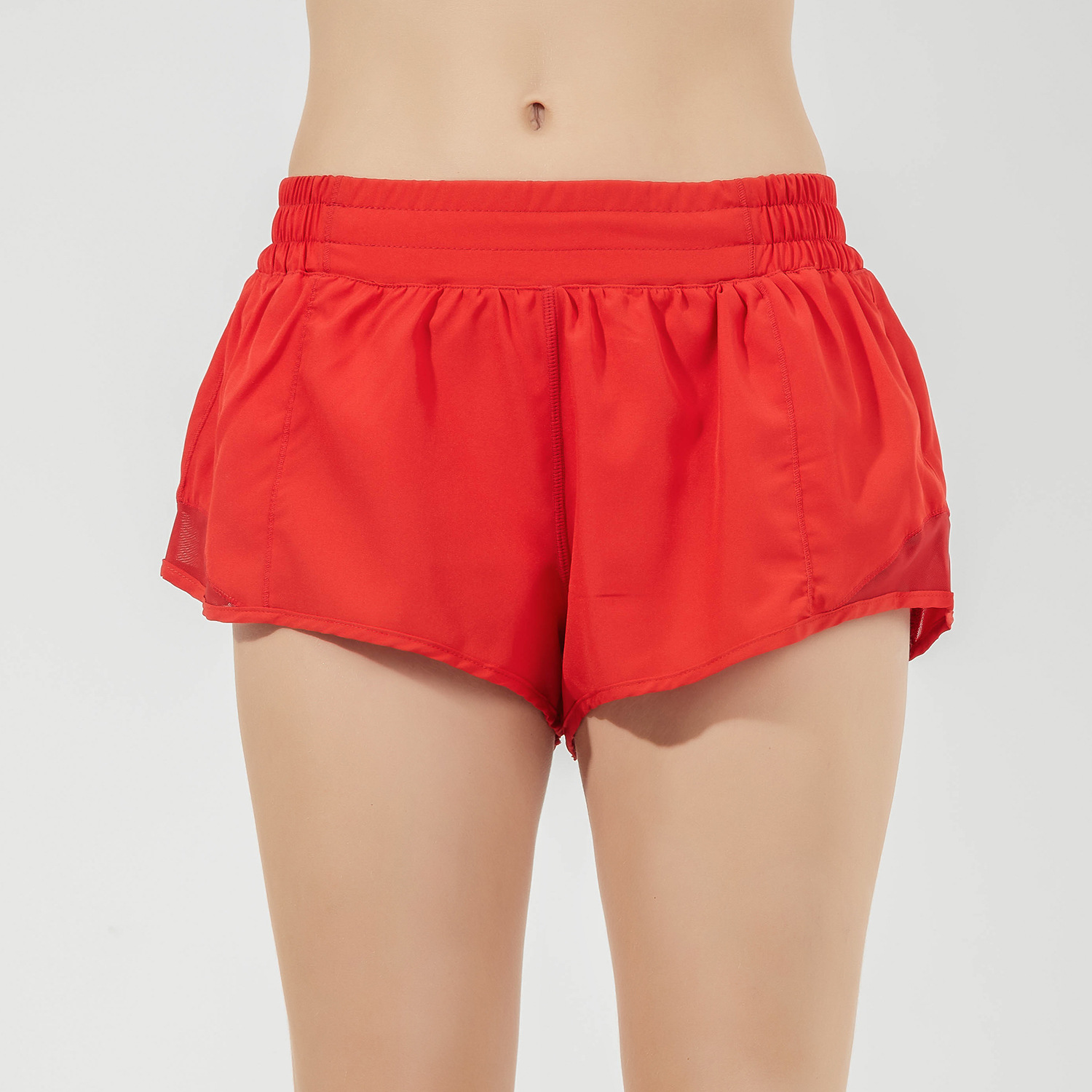 LU-88248 pantaloni corti ragazze che gestiscono pantaloni elastici tasche sportive tasche da donna outfit con shoga da donna con usura di fitness