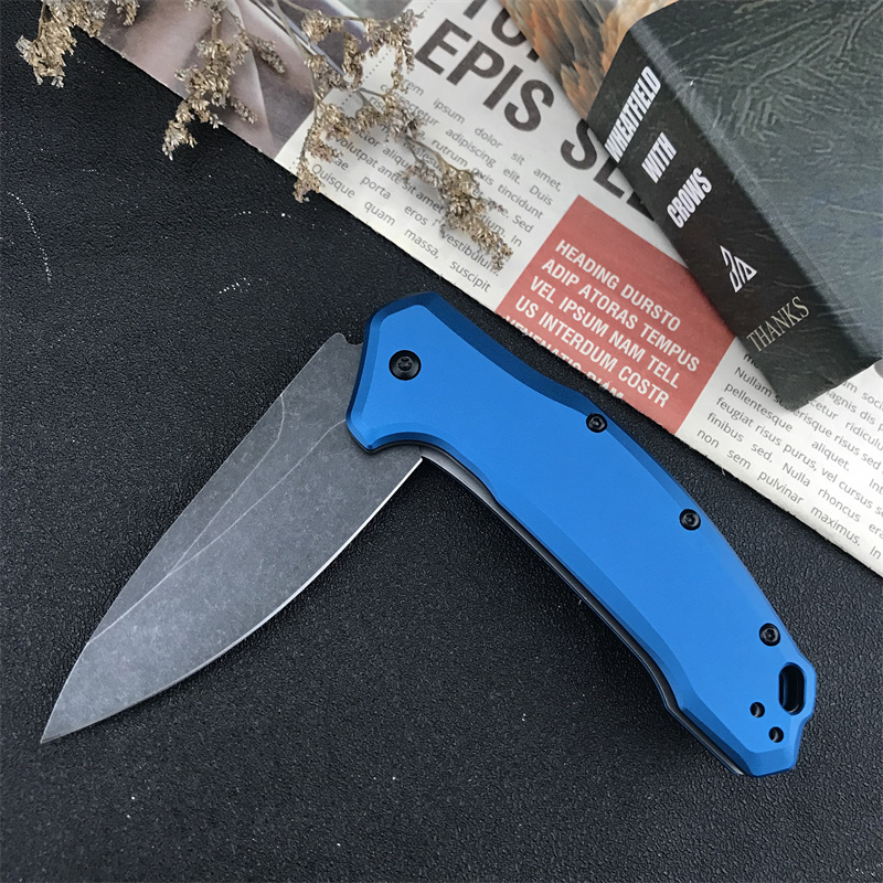 HOT SALE KS 1776 Link Folding Pocket knife 8Cr13Mov Steel Drop Point Blade Aluminium alloy handle easy to carry outdoor hunting hiking Knives 1660 7800 7900