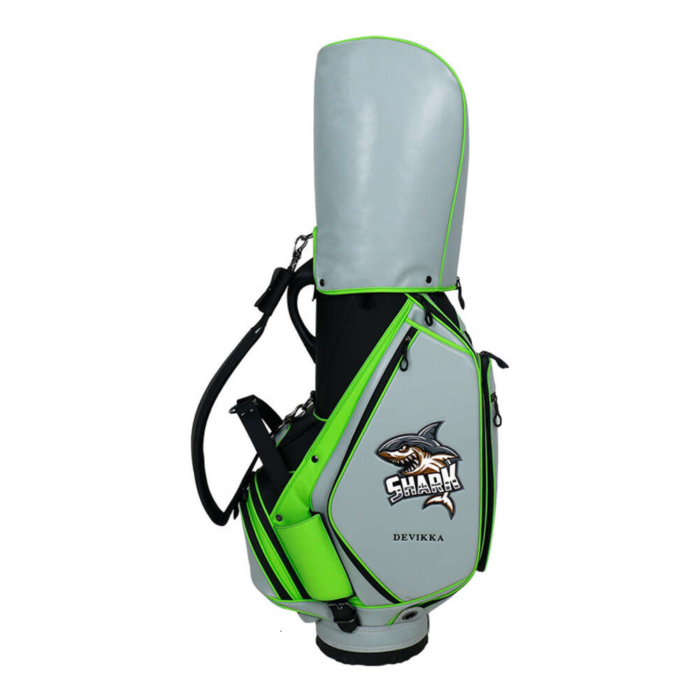 Jogador profissional verde e verde preto de grande polegada, com grande capacidade PU Golf Cart Bag