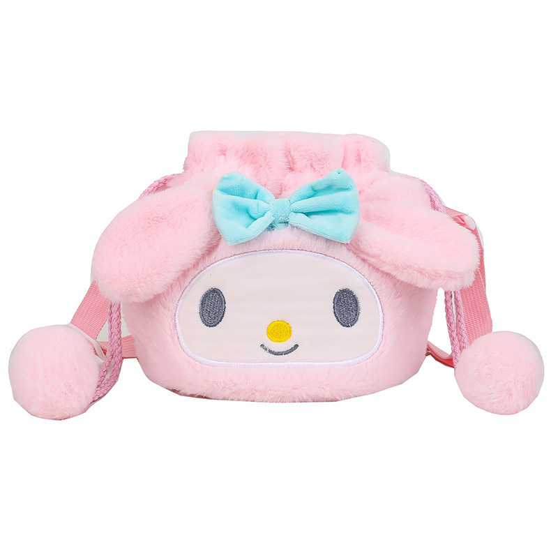 New Cartoon Kulomi Plush Doll Bag Cute Yugui Meile Shoulder Bag Soft Cute Japanese Kulomi Crossbody Bag