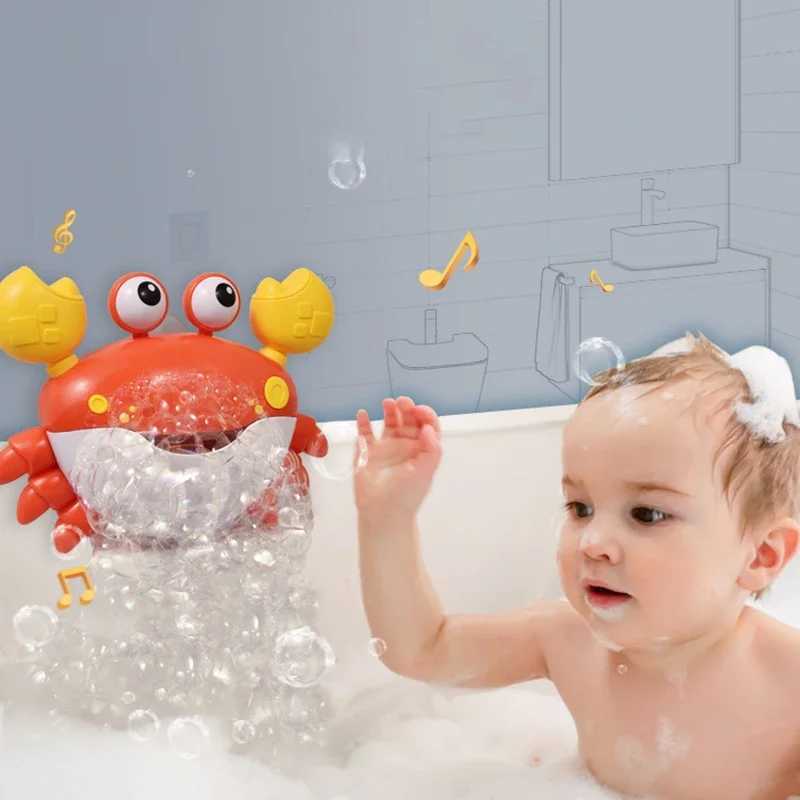 Baby Bath Toys Bubble Crab Bath Toys Automatic Bubble Maker Baby Bath Toys for Toddlers Bubble Bathtub Toys with Music Machine pour enfants