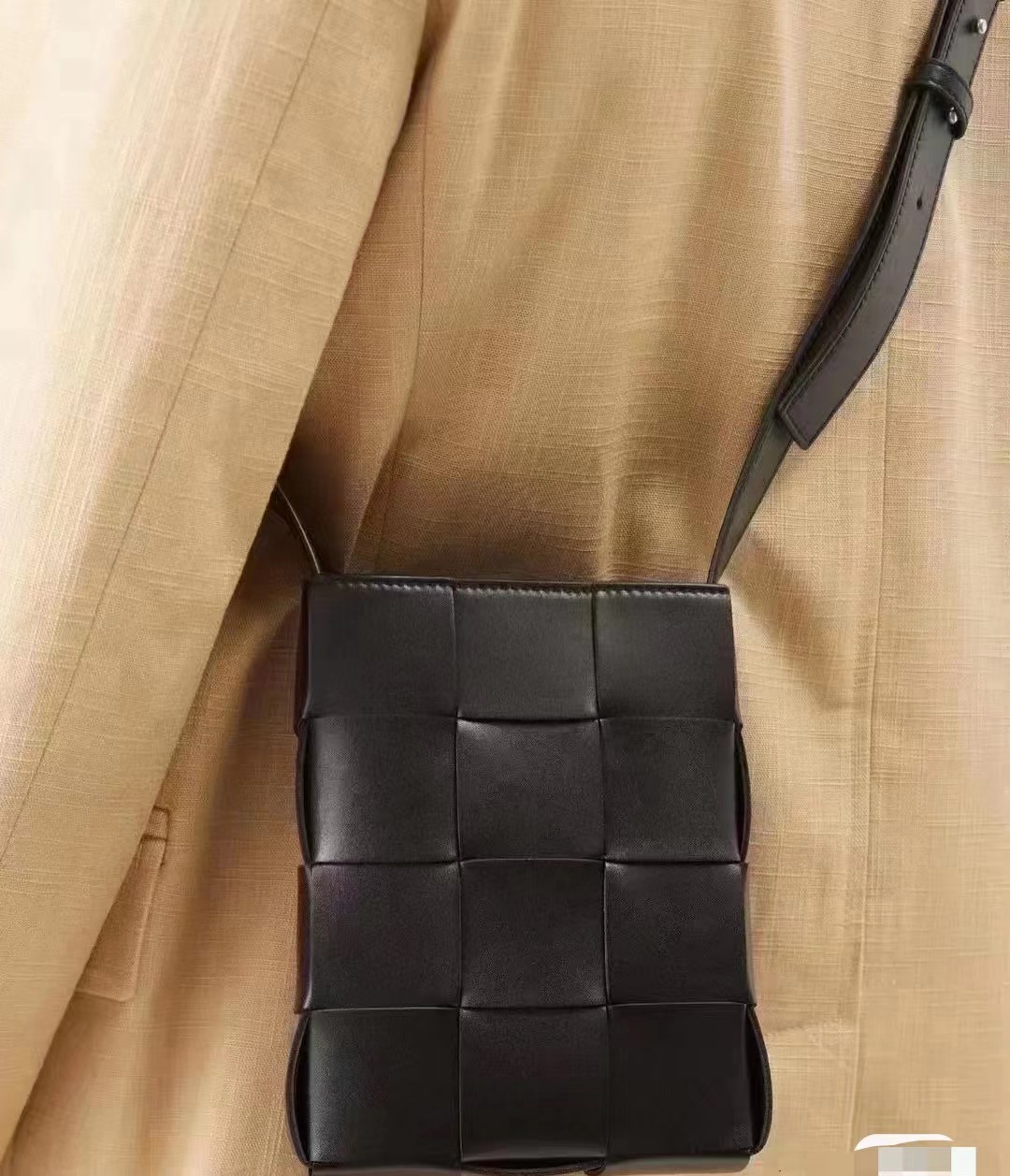 Sac de corps en cuir authentique en cuir pour hommes et femmes sacs de téléphone de luxe marque de luxe à main tissé à main