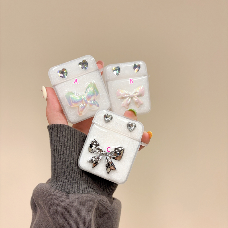 3D Bow Soft TPU -kisten voor AirPods Pro2 3Gen 3 AirPod Pro 2 Ear -oortelefoon Kast