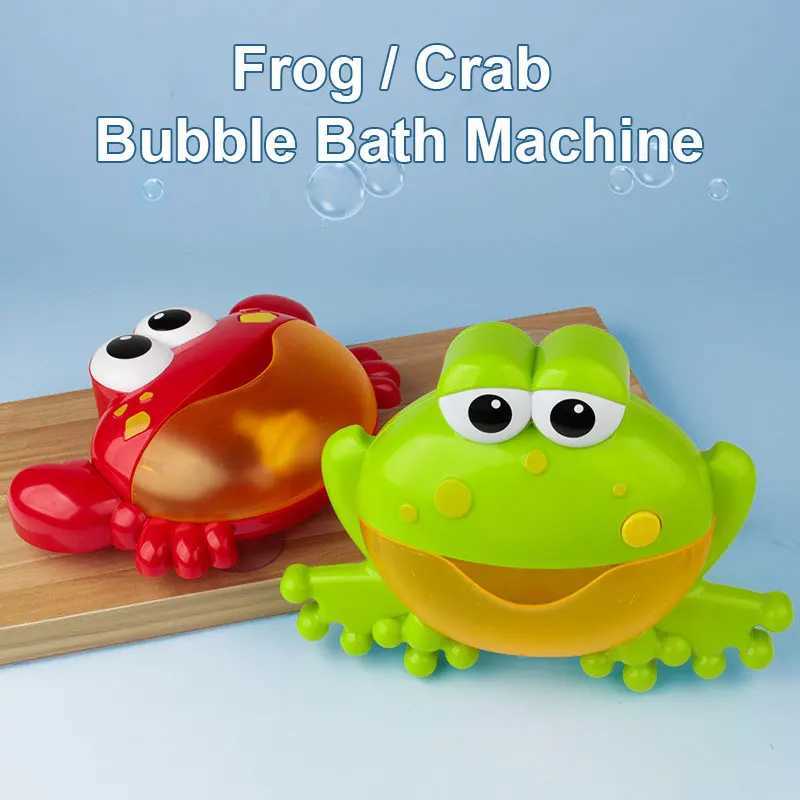 Baby badleksaker söta elektriska krabba frag bubble maskin leksak småbarn badrum strandtecknad bläckfisk ocean liv barn leksaker