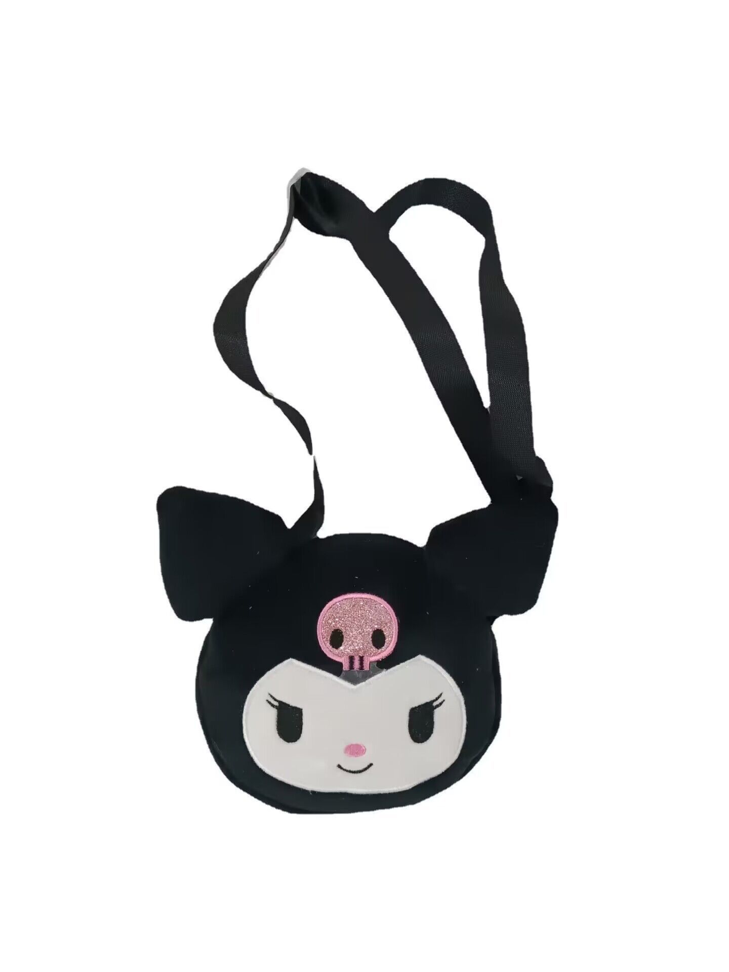 Kawaii Cartoon Kuromi Melody Cinnamoroll Plush Shoulder Bag Anime Plushie Messenger Bag Keys Coin Purse Handbag