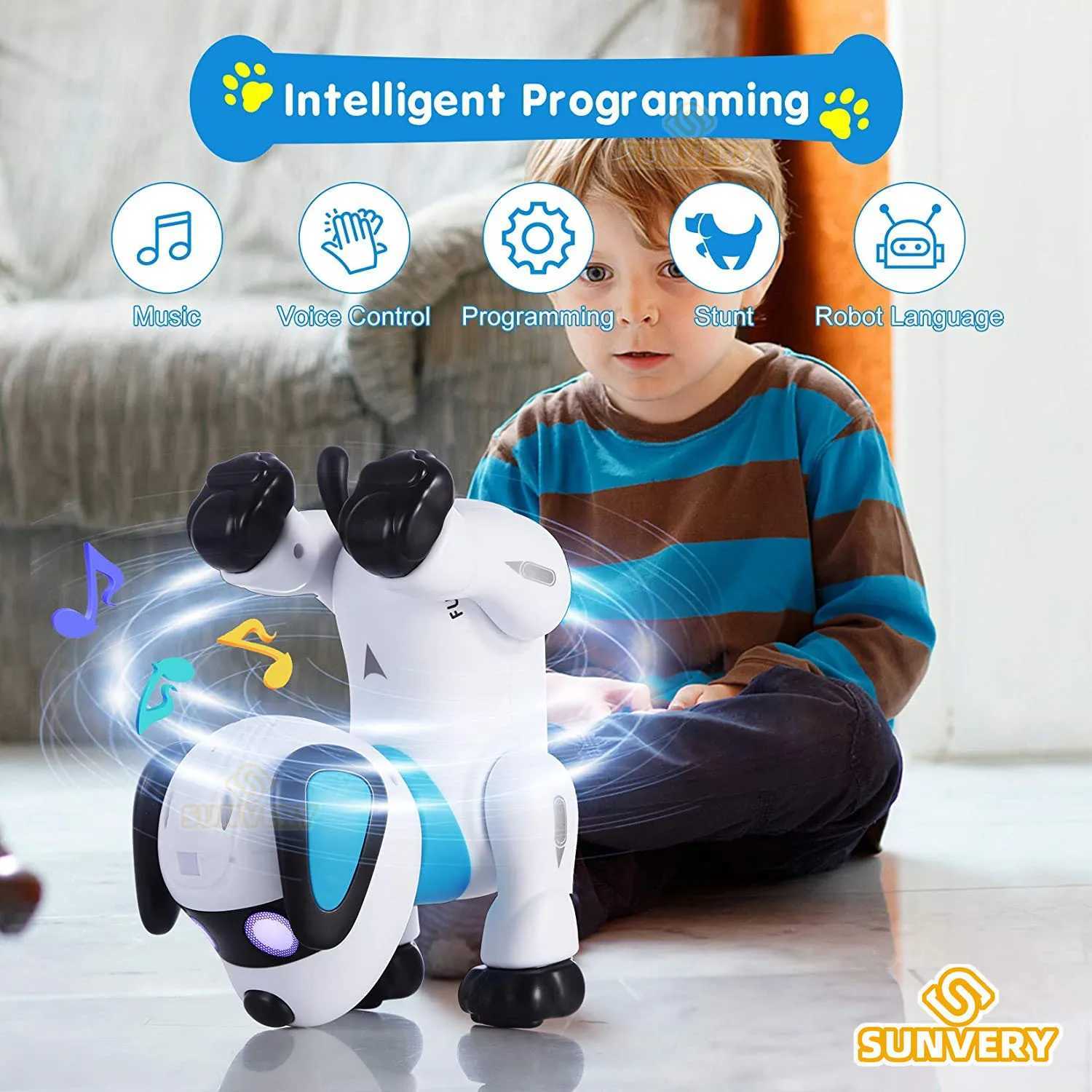 Animaux électriques / RC Télécommande robot chien jouet programmable interactive Smart Dancing Robots RC Dog Casculé avec Sound Electronic Pet Toys for Kids T240428