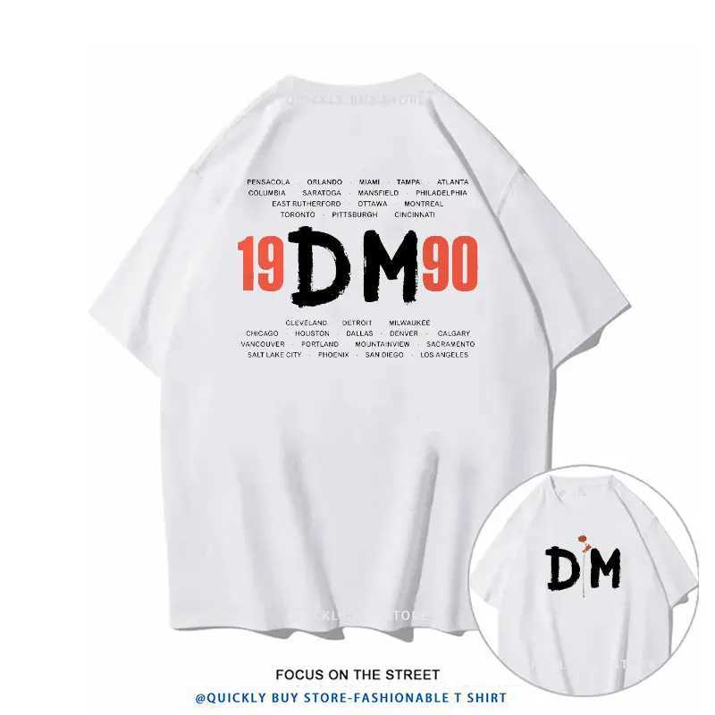 Les t-shirts masculins profitent du silence Depeche Mode cool 100% coton t-shirts music tops nouvel homme depeche mode cool t shirts drôle col rond ts t240425