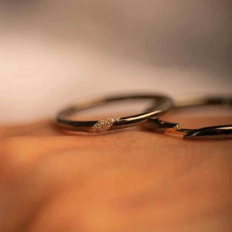 Anelli di nozze Fashion Simple Black Gold Ring Coppia di gioielli le feste feste di compleanno Accessori regalo di compleanno