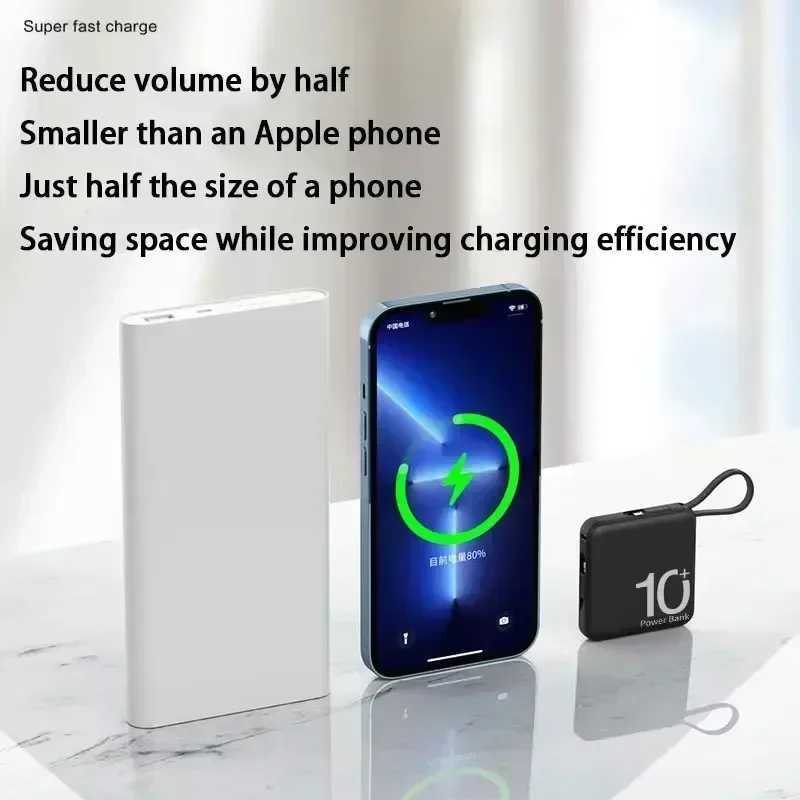 Mobiele telefoon Power Banks 50000MAH Power Bank Mini Super Fast Chargr draagbare externe batterij PowerBank Batterij geschikt voor iPhone 14 Xiaomi Samsung J24042