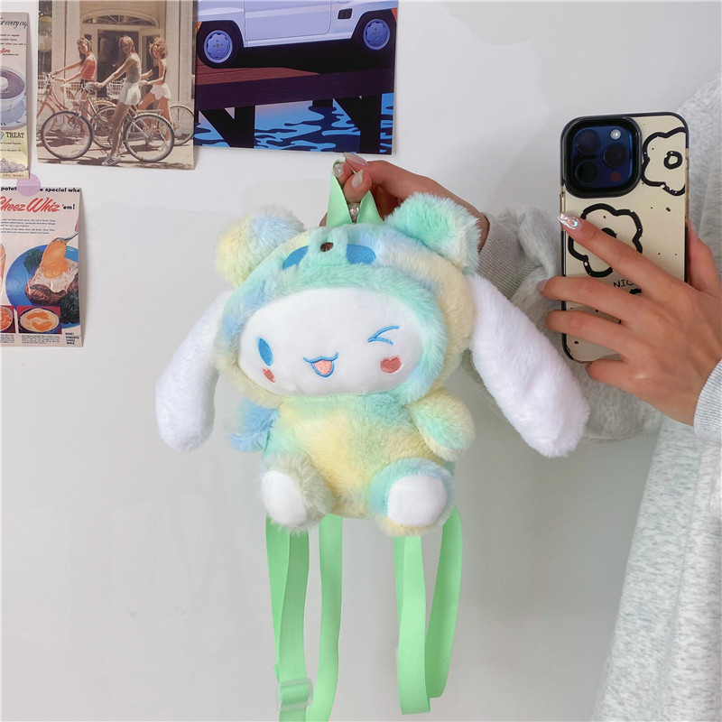 Cartoon Kuromi Children's Plush Toy Backpack Leuke Kuromi Doll Bag Grijp Doll Machine Gift Groothandel