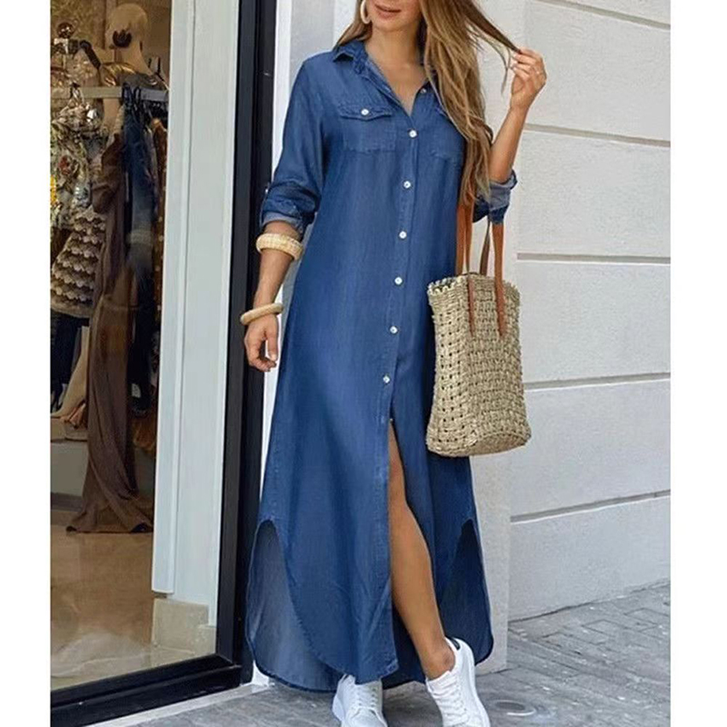 Designer de luxe d'été surdimensionné s / m / l / xl1 / 5xl robe lettre de mode imprimer la protection solaire à manches longues à lampe à jupe longue robe de chemise de bouton pour femmes