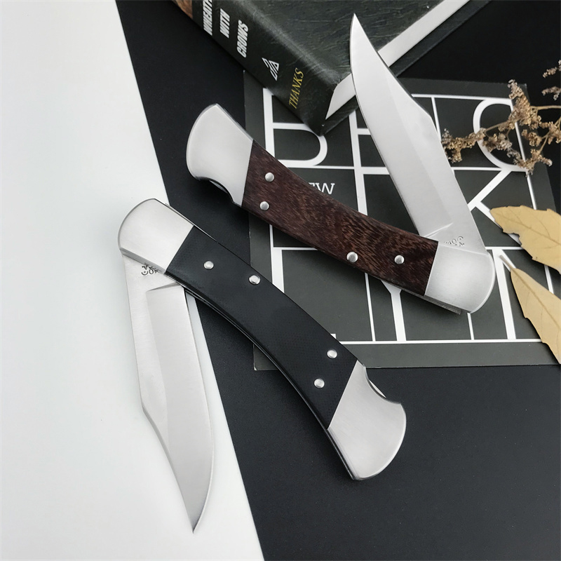 2 Modellen BK 110 Hunting Folding Knife D2 Blade G10/Brown Sateen Wood Handgreep Multitools Outdoor Self Defense Survival Camping Knive BK19 BK18 3300 15535 535