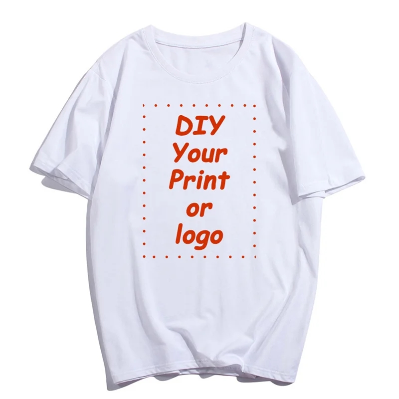 Customized Print Tee shirt femme Your Design Logo Picture DIY Custom Women T Shirt Summer gift for Girl Birthday Tshirt