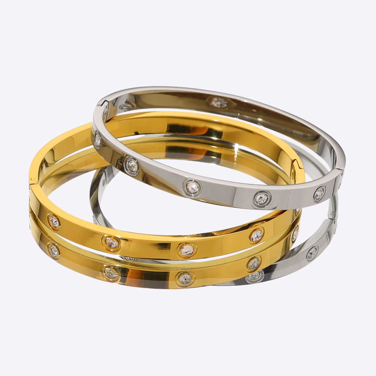 Uso diário de pulseira de alto brilho pulseira com ten pulseiras de diamante para luxo de alta moda com pulseiras originais de Carrtiraa