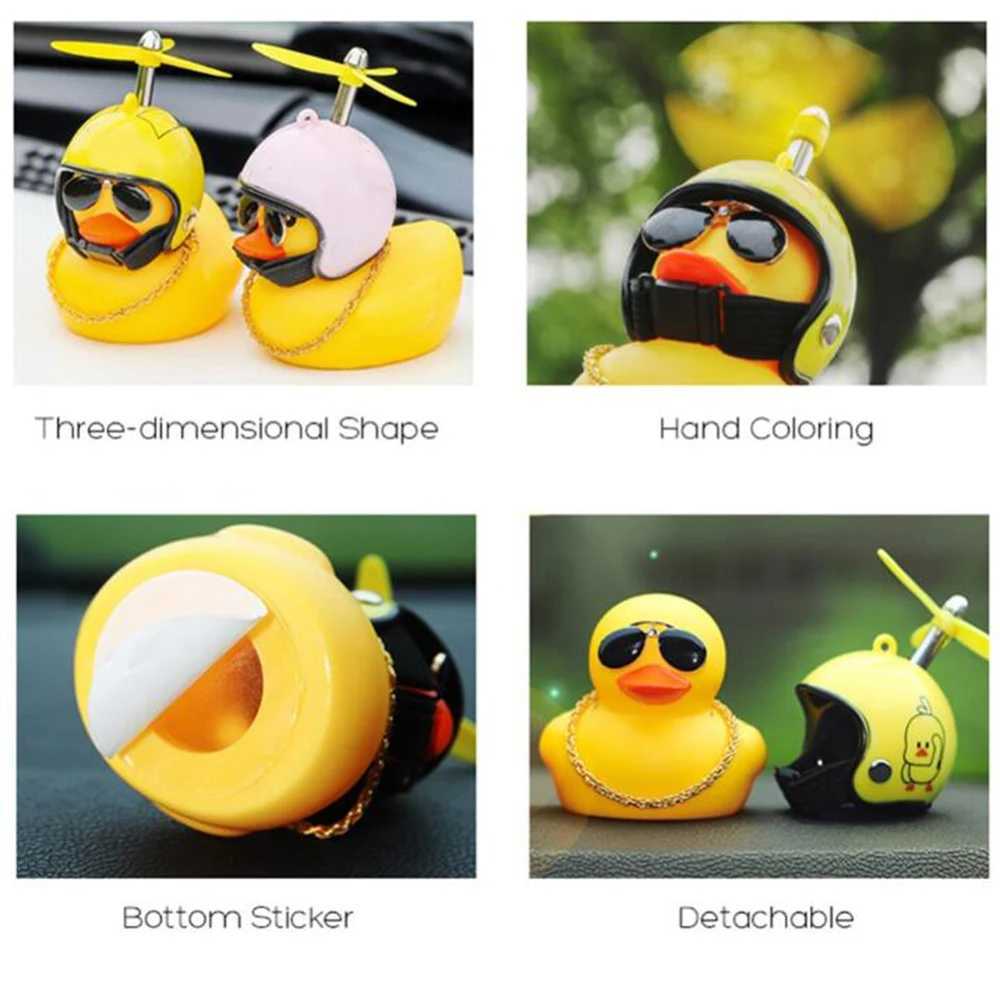 Baby Bath Toys Cute Rubber Duck Kids Kids Toys Casquez le vent Casquez jaune Duck Baby Shower Bath Bath Toys Toddler Cadeaux Decoration Car Decoration Cycling Decor