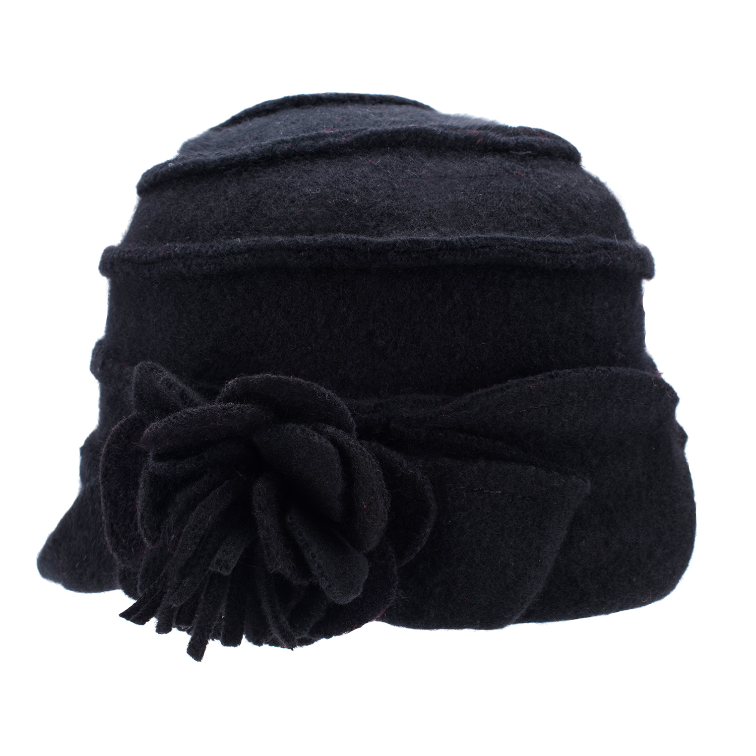 1920年代のエレガントなレディースハット冬のベレービーニー帽子のためのバケツクローシュキャップ100％ゆでウール温かい帽子a376