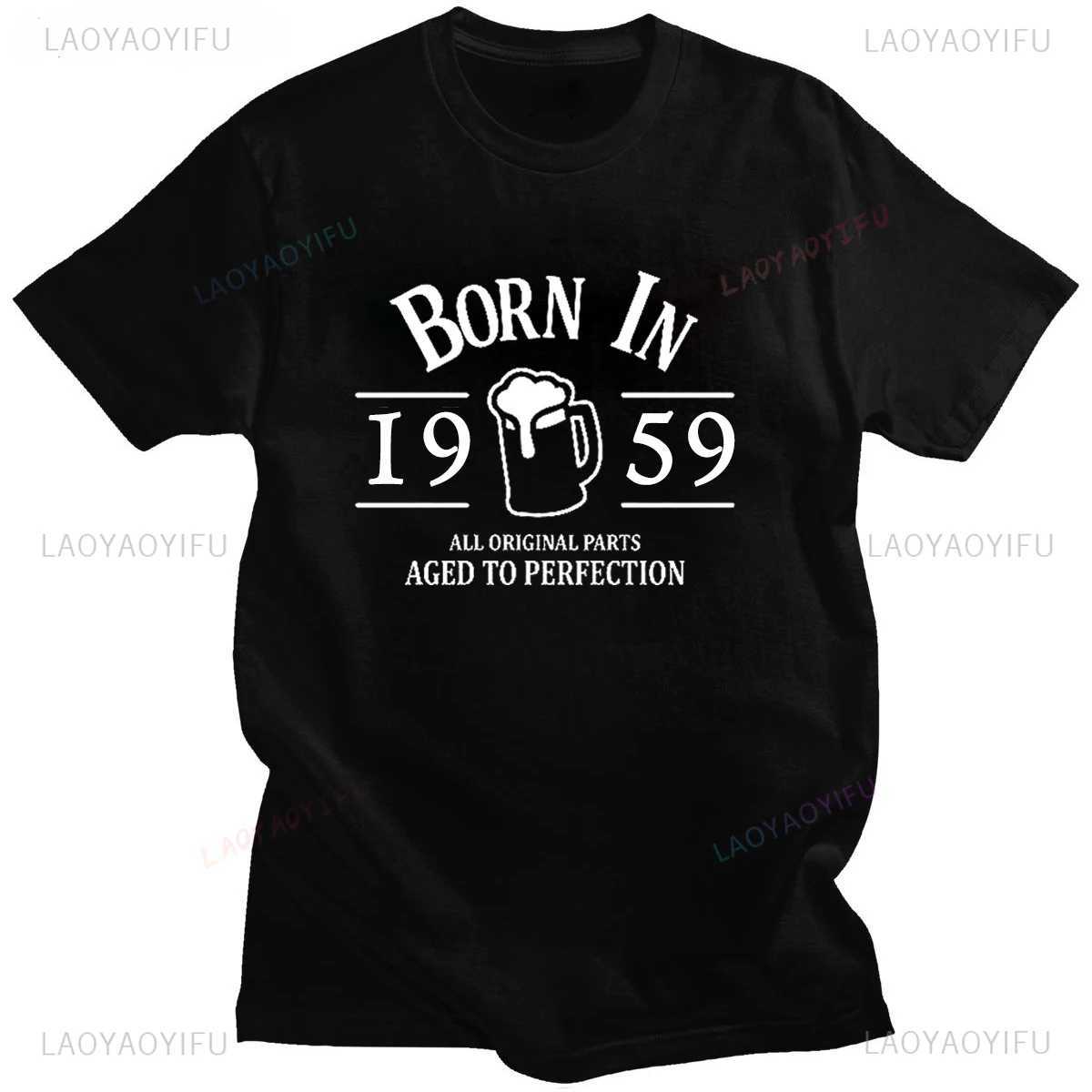 Herren-T-Shirts geboren 1959 65 Jahre alte T-Shirts Männer Vintage 65. Legenden Audio Tape Graphic Birthday Geschenke Sommer T-Shirt Fashion T240425