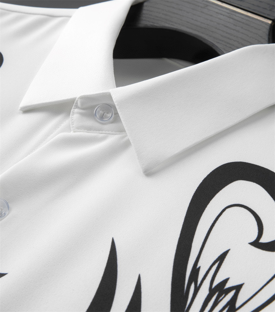 Nowa marka projektantów 2024 Modne koszule dla mężczyzn, długotrwałe koszulki, haftowana wysokiej jakości koszulka M-5xl