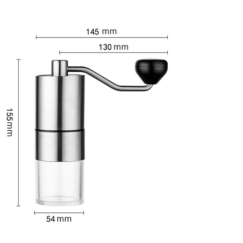 Manual de café Hot Manual Café pequeño Conveniente herramientas de molienda de grano de café Acero inoxidable fácil de limpiar la máquina un clic rápido