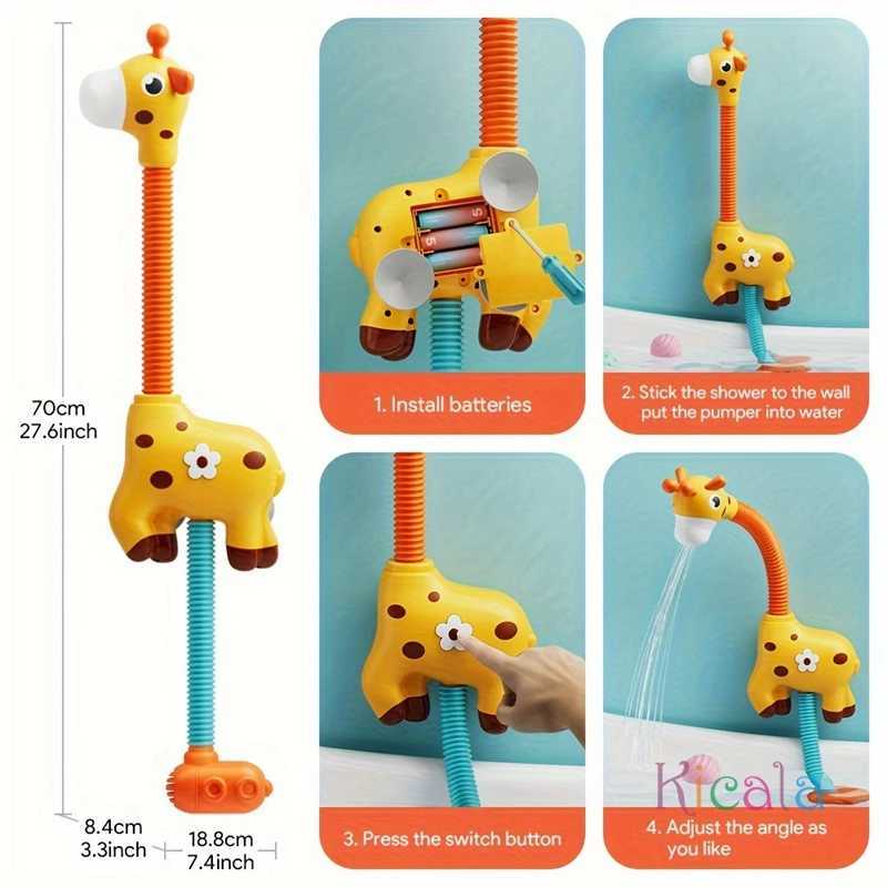 Детские игрушки для ванны 1 % маленький жираф Электрический спрей водяной спрыг