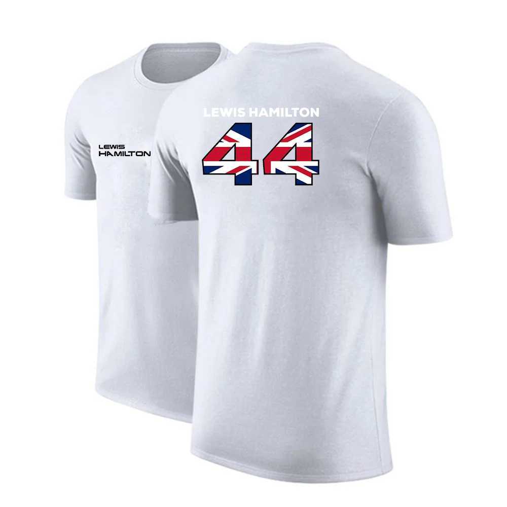 T-shirt maschile 2022 Nuovo pilota F1 Lewis Hamilton Digital 44 Stampa Drying Quick Round Rotond Neck Sport Sport Sports Sports da persona esterni T240425