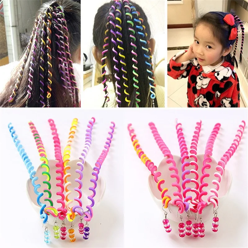 /partia Rainbow Color Cute Girl Curler Hair Fryzurki Włosy Stylowe Narzędzia do włosów Wałk Zakładanie Księżni