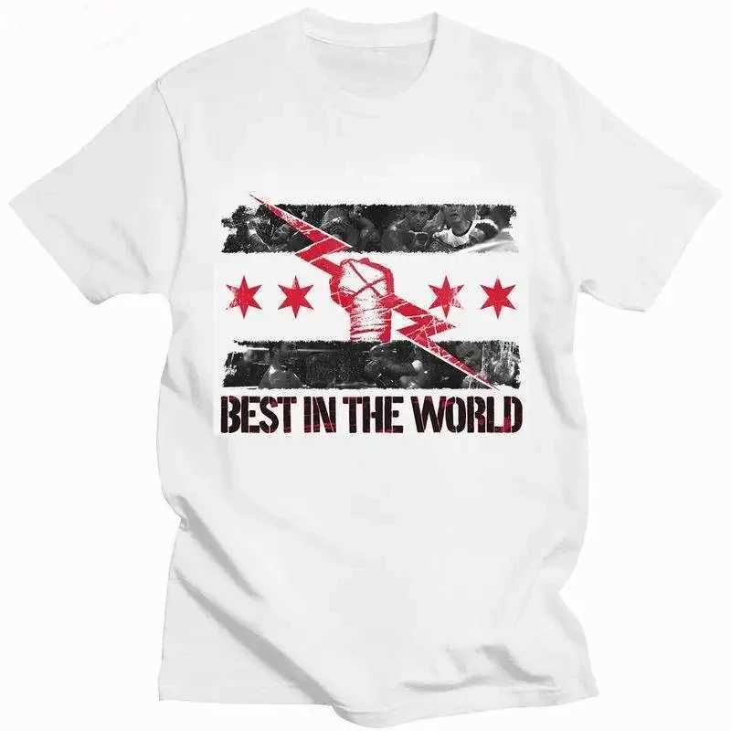 T-shirts voor heren Summer Short Slave Gift T-shirt Vintage Loose Fun CM Punk T-Shirt American Professional Wrestler Fashion T-Shirt T240425