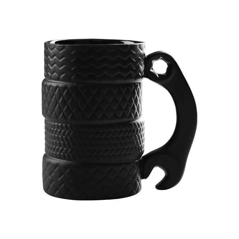 Tasses 500 ml de coupe en céramique créative grande capacité tasse nouvelle tasse en forme de tasse en forme de bureau à la maison café petit déjeuner tasse créative handle boisson j240428