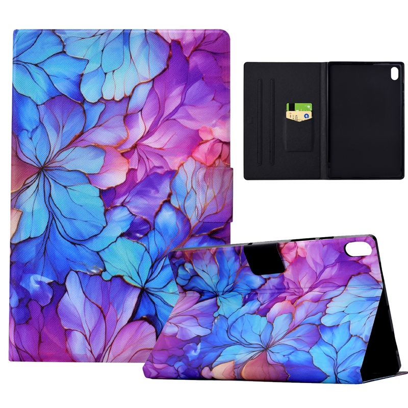 Drukuj PUty skórzany portfel Tablet na iPada Mini 6 1 2 3 4 5 Samsung Galaxy Tab A9 2023 A7 Lite T220 T220 T225 Woof Cat Butterfly Flower Fashion Credit Id Karta Uchwyt Uuchp.