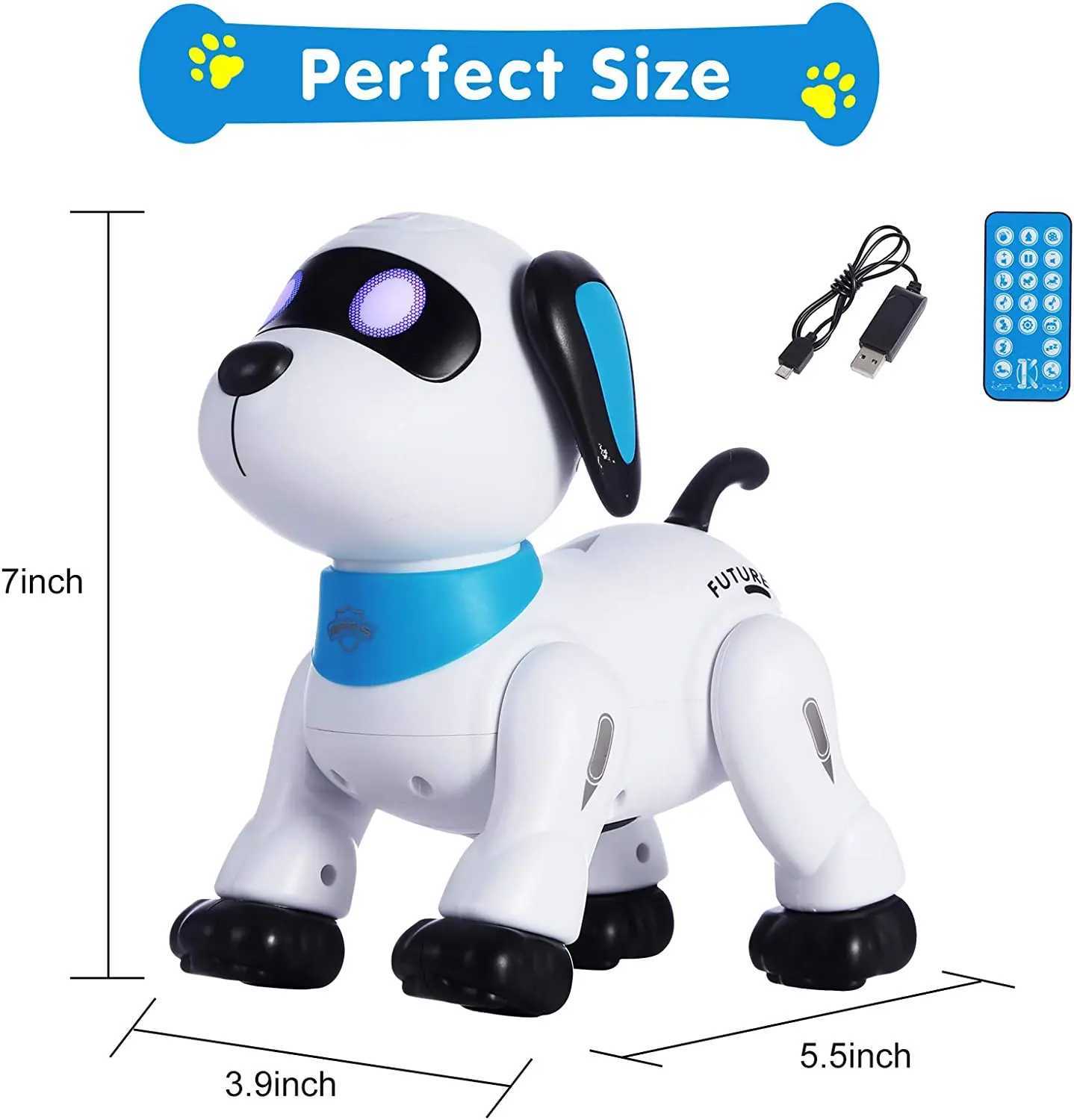 ANIMALI ELETTRICI/RC Remote Control Robot Dog Toy Programmabile Interattivo Smart Dancing Robot RC Dog con i giocattoli elettronici bambini T240428