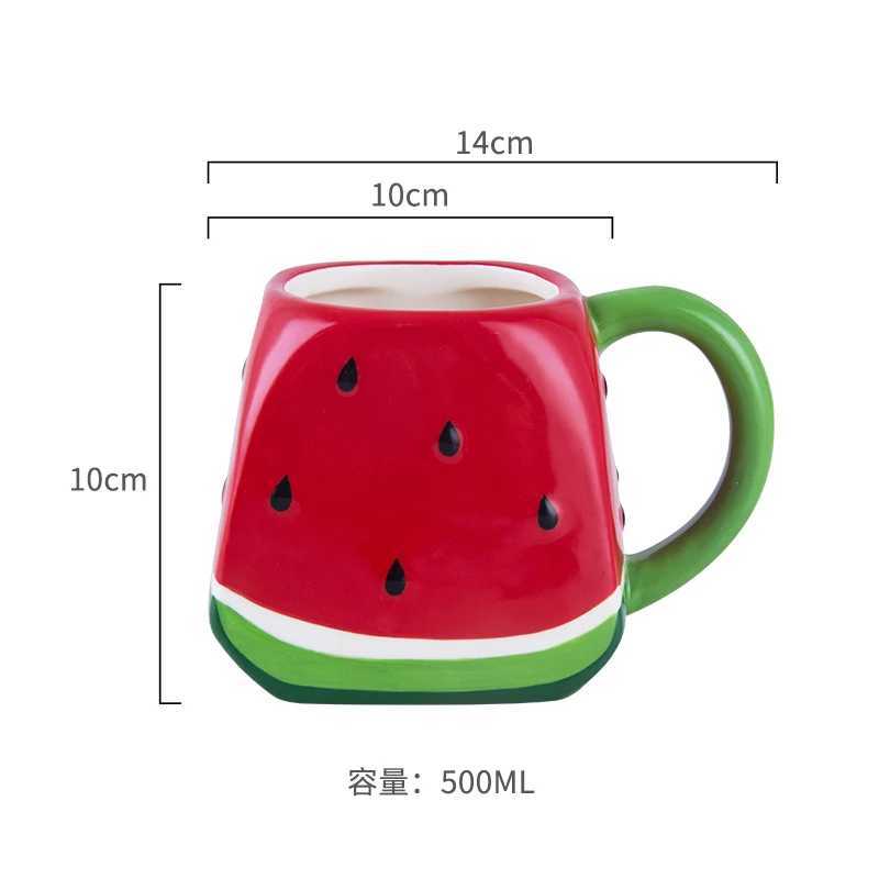 Tazze creative anguria rossa tazza in ceramica Internet tazza rossa famiglia di acqua potabile