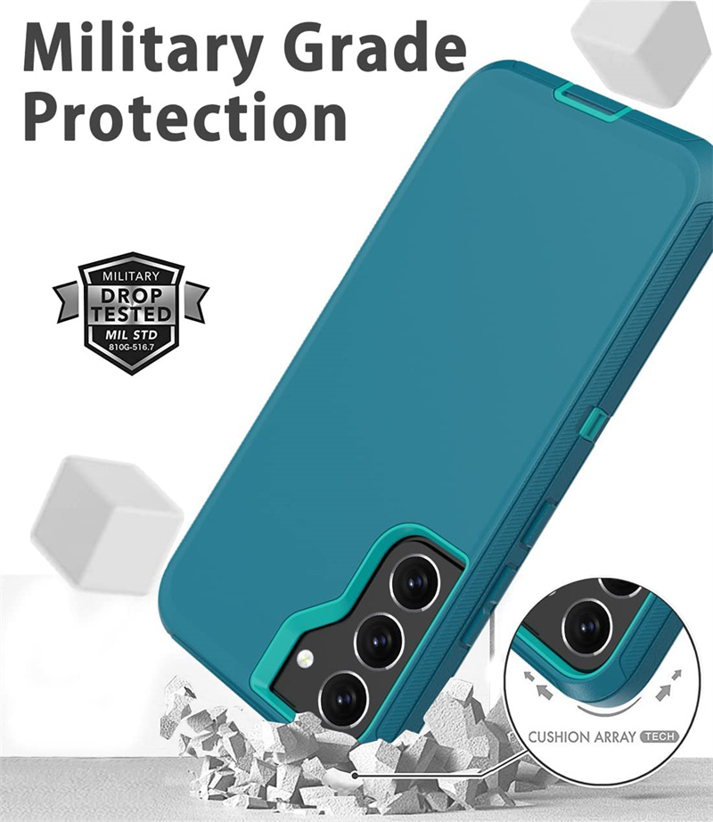 3 in 1 DEFENDER Armatura Case robot a clip la fondina resistente a shock Samsung S23FE Flip Flod 4 5 A55 Google Pixel 8 Plus Moto G Play Power 2024 Moto G Razr Lg Stylo 6 7