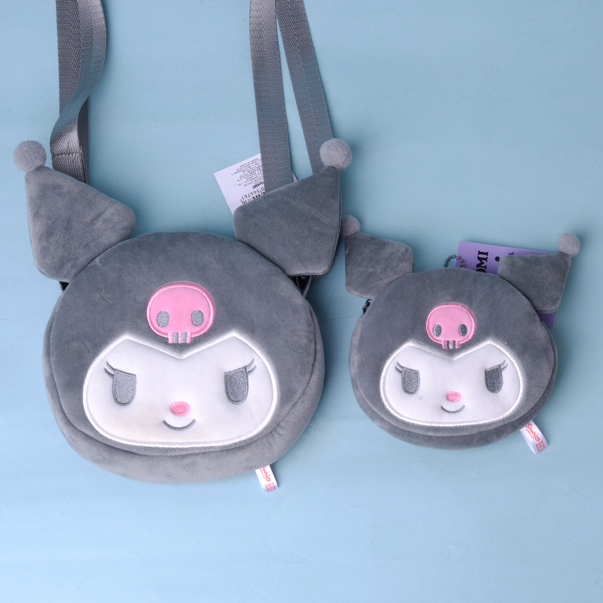 Japanese Cute Plush Kuromi Yugui Pudding Leti Storage Bag Zero Wallet Plush Toy Scratching Doll Machine Birthday Gift Wholesale