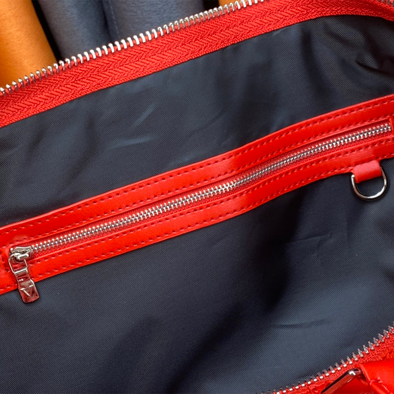 Red duffle bag designer purse the tote duffel bag men travel bags sport outdoor luggage bag embossed large capacity handbag canvas leather boarding bag women