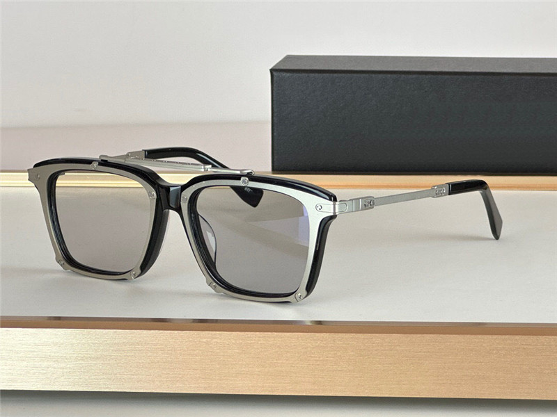 نظارة شمسية مربعة جديدة تصميم الأزياء H091 أسيتات وإطار معدني بسيط وسخي طرف متطور في الهواء الطلق UV400 الحماية
