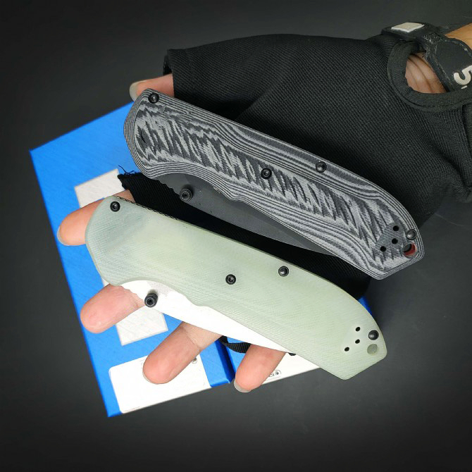 Top Quality BBM560 Survival Folding Knife CPM-M4 Stone Wash / Titanium Coated Drop Point Blade CNC G10 Handle EDC Pocket Knives With Retail Box